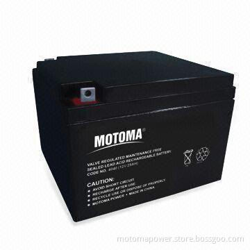 12V 25Ah Sealed Lead Acid Battery for Solar and Wind Energy System, with Long Service Lifespan